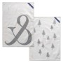 Tissu de cuisine HappyFriday Blanc Ampersand Multicouleur 70 x 50 cm (2 Unités)