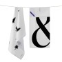 Tissu de cuisine HappyFriday Blanc Ampersand Multicouleur 70 x 50 cm (2 Unités)