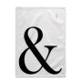 Tissu de cuisine HappyFriday Blanc Ampersand Multicouleur 70 x 50 cm (2 Unités)