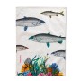 Tissu de cuisine HappyFriday Fish Multicouleur 70 x 50 cm (2 Unités)
