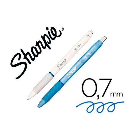 Stylo gel Sharpie 2162641 Blanc Bleu