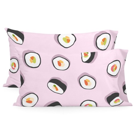 Funda de almohada HappyFriday Aware Sushi Multicolor 50 x 75 cm (2 Unidades)