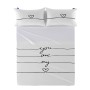 Drap HappyFriday Blanc My Love Multicouleur 180 x 270 cm