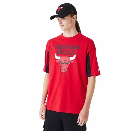 T-shirt à manches courtes homme New Era NBA MESH PANEL OS TEE CHIBU 60435481 Rouge (XL)