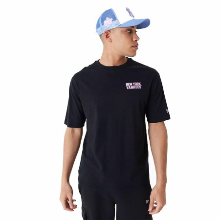T-shirt à manches courtes homme New Era WORDMARK OS TEE NEYYAN 60435524 Noir (XL)