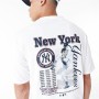 Camiseta de Manga Corta Hombre New Era MLB PLAYER GRPHC OS TEE NEYYAN 60435538 Blanco (L)