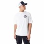 Camiseta de Manga Corta Hombre New Era MLB PLAYER GRPHC OS TEE NEYYAN 60435538 Blanco (M)