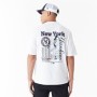 Camiseta de Manga Corta Hombre New Era MLB PLAYER GRPHC OS TEE NEYYAN 60435538 Blanco (S)