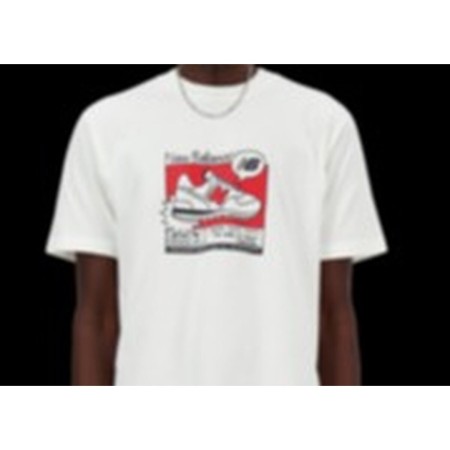 Camiseta de Manga Corta Hombre New Balance MT41593 SST Blanco (M)