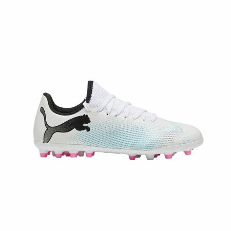 Botas de Fútbol Multitaco para Niños Puma Future 7 Play MG Blanco