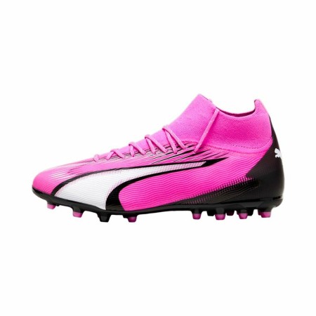 Botas de Fútbol Multitaco para Adultos Puma Ultra Pro MG Blanco Rosa oscuro