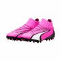 Chaussures de Football Multi-crampons pour Adultes Puma Ultra Pro MG Blanc Rose foncé