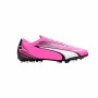 Botas de Fútbol Multitaco para Adultos Puma Ultra Play MG Blanco Rosa oscuro