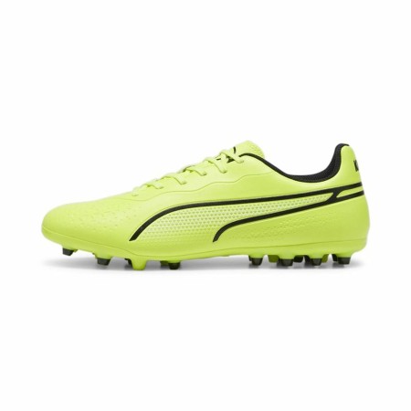 Botas de Fútbol Multitaco para Adultos Puma King Match MG Amarillo Negro