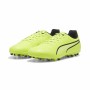 Chaussures de Football Multi-crampons pour Adultes Puma King Match MG Jaune Noir