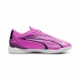 Zapatillas de Fútbol Sala para Niños Puma Ultra Play Blanco Rosa oscuro Infantil Unisex