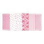 Tissu de cuisine Naturals Patchwork 6 Unités Rose