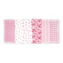 Tissu de cuisine Naturals Patchwork 6 Unités Rose