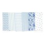 Tissu de cuisine Naturals Patchwork 6 Unités Bleu