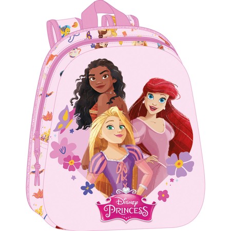 Mochila Escolar Disney Princess Rosa 27 x 33 x 10 cm