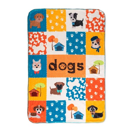 Manta HappyFriday Mr Fox Dogs Multicolor Microfibra 110 x 140 cm (Perro)