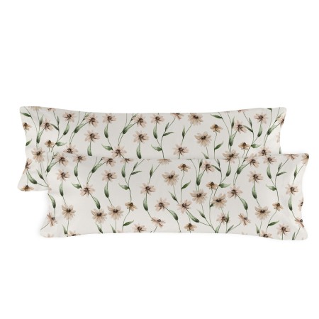 Taie d'oreiller HappyFriday Tinny bloom Multicouleur 45 x 110 cm (2 Unités)