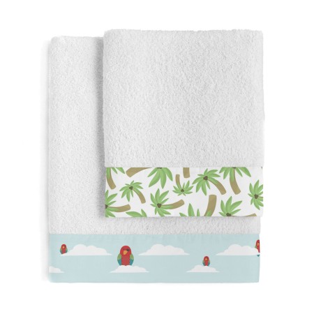 Ensemble de serviettes de toilette HappyFriday Happynois Pirata Multicouleur 2 Pièces