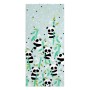 Serviette de toilette HappyFriday Moshi Moshi Panda Garden Blue Multicouleur 70 x 150 cm