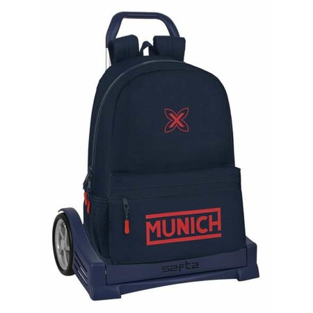 Mochila Escolar con Ruedas Munich Flash Azul marino 30 x 46 x 14 cm