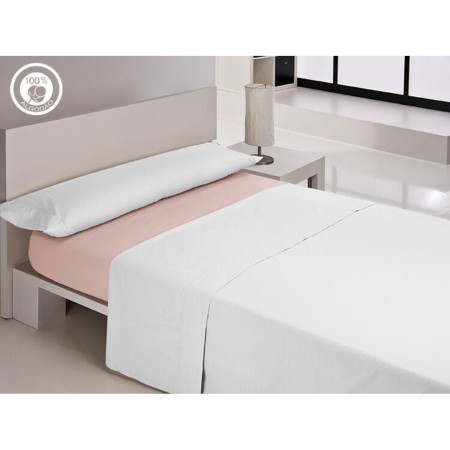 Sábana Bajera Ajustable Happy Home LISOS COTTON Rosa Cama de 90