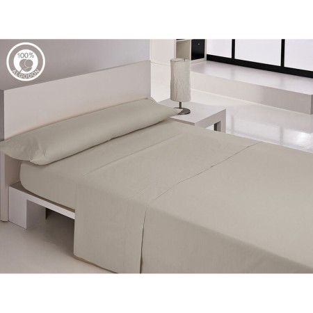 Jeu de draps Hosteline IRIS PREMIUM Gris perlé Lit ½ persones