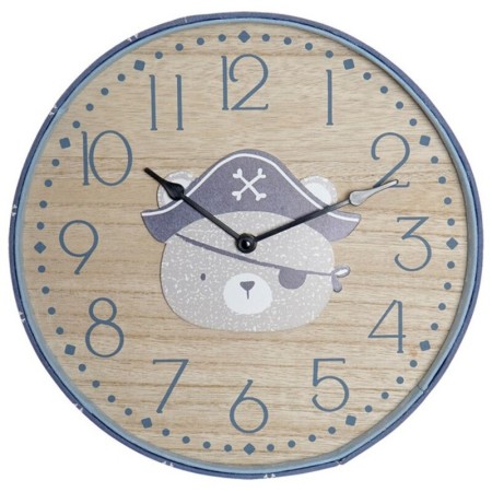 Horloge Murale DKD Home Decor Ours Pirate (31 x 4 x 31 cm)