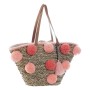 Sac DKD Home Decor Rose Corail Pompons