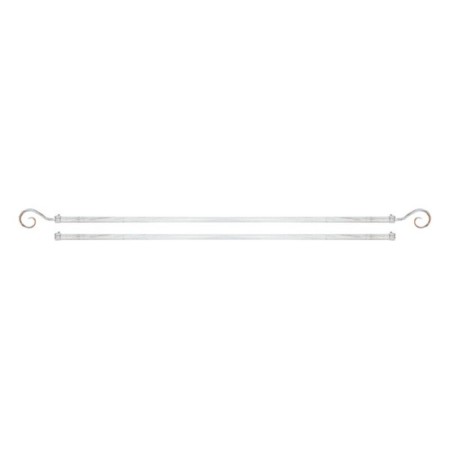 Tringle à Rideau DKD Home Decor Extensible Blanc Métal (120 x 16 cm)