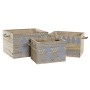 Boîte Décorative DKD Home Decor Bois Boho (3 pcs) (43 x 28 x 23 cm)