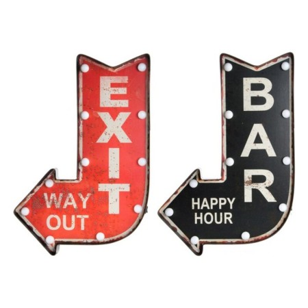 Décoration murale DKD Home Decor Métal Vintage (2 pcs)