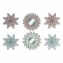 Décoration murale DKD Home Decor Verre Polypropylène (PP) Floral (3 pcs)