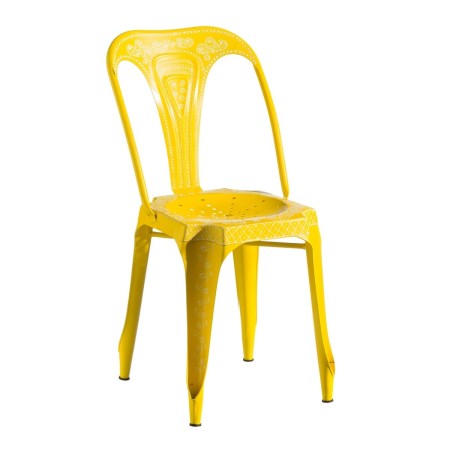 Chaise de Salle à Manger Jaune 41 x 39 x 85 cm