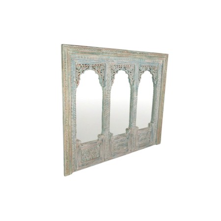 Miroir mural Romimex Marron Bois de manguier 183 x 150 x 12 cm Triple