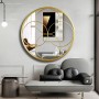 Miroir mural Romimex Doré Métal Cercles 87 x 87 x 3 cm