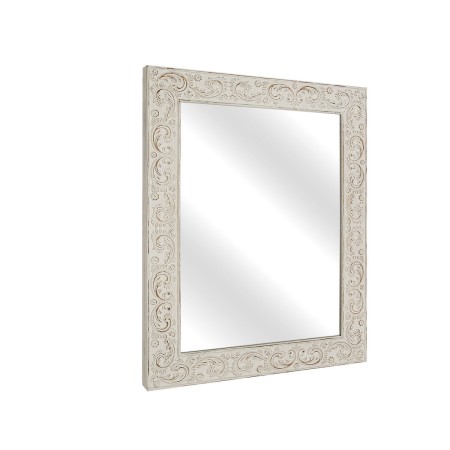 Miroir mural Romimex Blanc Bois MDF Usé 75 x 95 x 5 cm