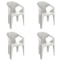 Chaise de jardin Garbar Delta Blanc polypropylène 53 x 80 x 55 cm 53 x 55 x 80 cm 4 Unités (4 Pièces)