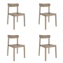 Silla de Jardín Garbar Elba Beige Arena Polipropileno 50 x 53 x 80 cm 4 Unidades (4 Piezas)