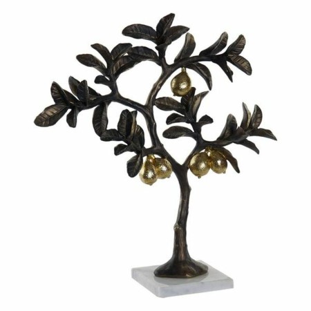 Figurine Décorative DKD Home Decor Arbre Doré Cuivre Résine Marbre Citronnier (37 x 12 x 40,5 cm)
