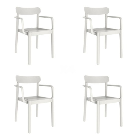 Silla de Jardín Garbar Elba Blanco Polipropileno 56 x 53 x 80 cm 4 Unidades (4 Piezas)