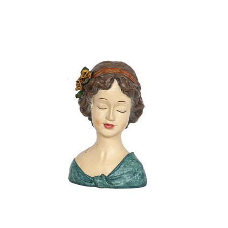 Busto Romimex Multicolor Resina Lady 20 x 29 x 17 cm