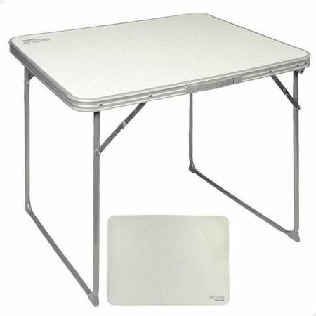 Table Piable Aktive Blanc Acier Bois MDF 80 x 60 x 70 cm