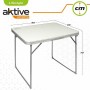 Mesa Plegable Aktive Blanco Acero Madera MDF 80 x 60 x 70 cm