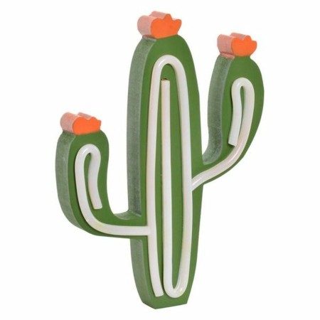 Illumination DKD Home Decor Bois Cactus LED (19 x 3 x 26 cm)