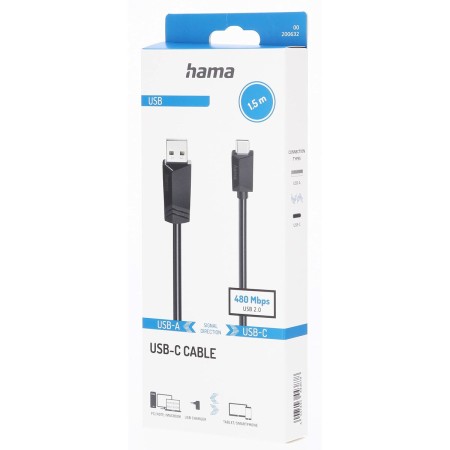 Câble Micro USB Hama 00200632 Noir 1,5 m